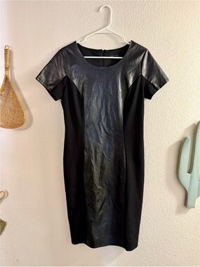 black fitted dress